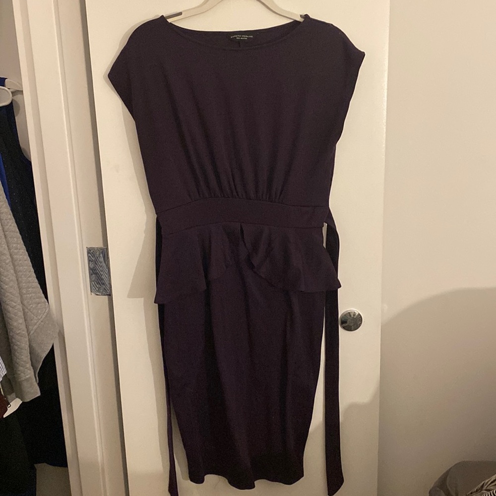 Wine color peplum dress Dorthy Perkins